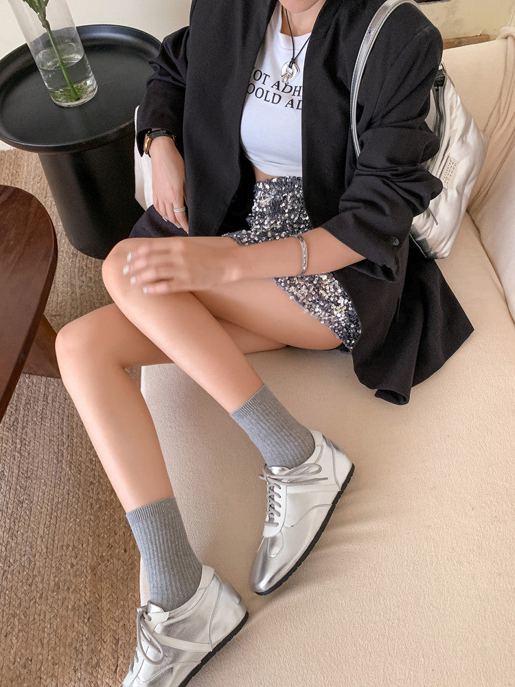 Karin Luna Casual Shoes Series~ Spot Goods Spot Goods Hot-selling Lace-up Hidden Heel Deep Mouth Single Shoes