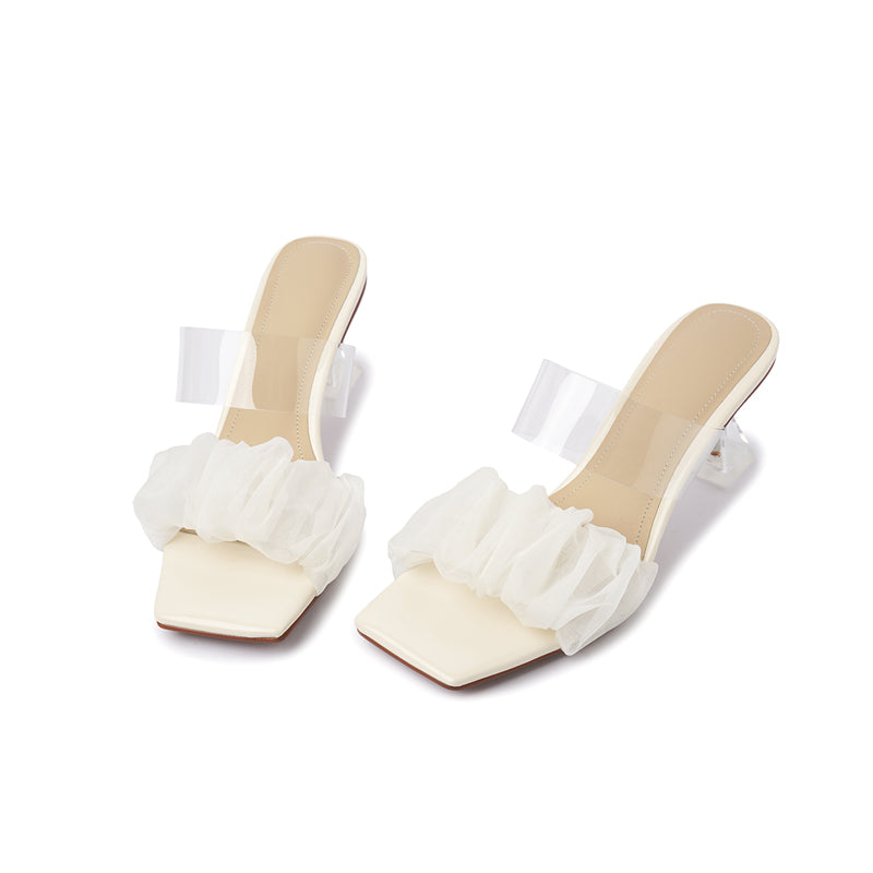 Karin Luna In Stock Spot Goods The feeling of summer Breathable Organza Elegant Slippers