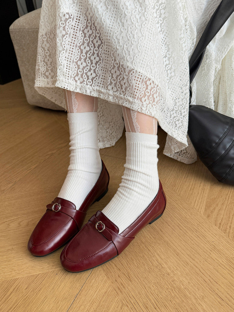 Karin Luna In Stock Spot Goods Basic Versatile British Style Single Shoes