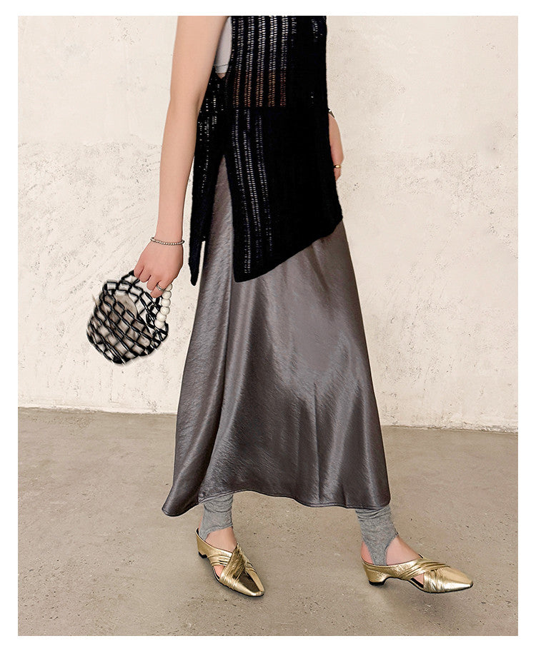 Karin Luna In Stock In Stock Basic Elegant Fairy Style Small Square Toe Sheepskin Slippers