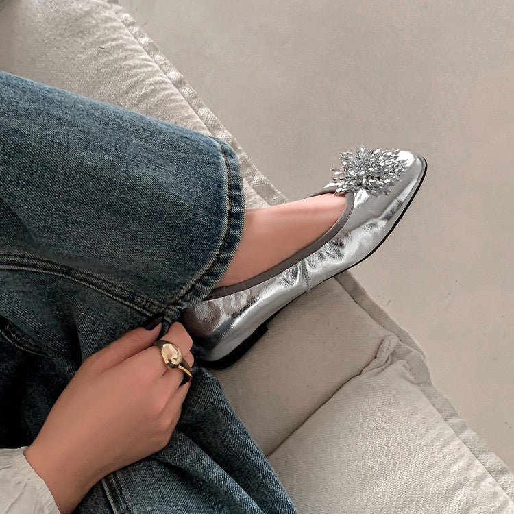 Karin Luna Full Leather Inside and Out~Gorgeous Fireworks Flat Granny Shoes