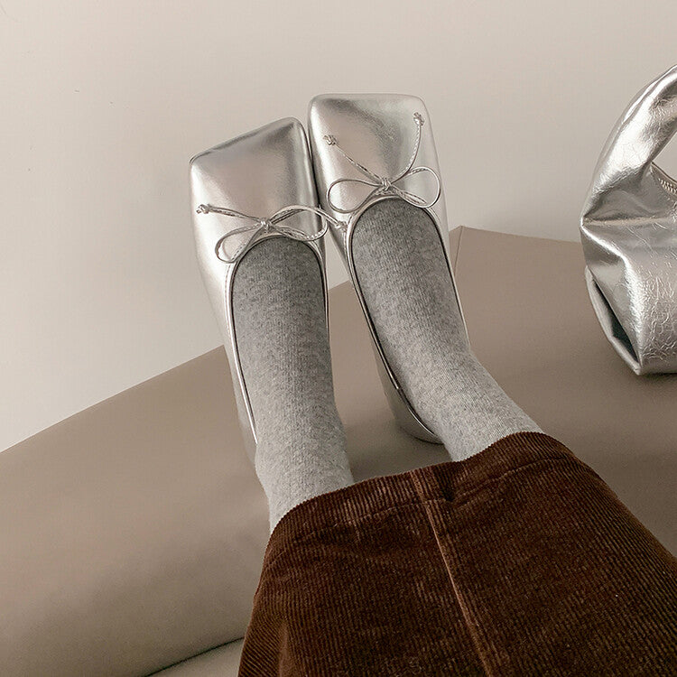 Karin Luna In Stock Spot Goods  Hurry up and grab this hot item!！Square-Toed Flat Granny Shoes