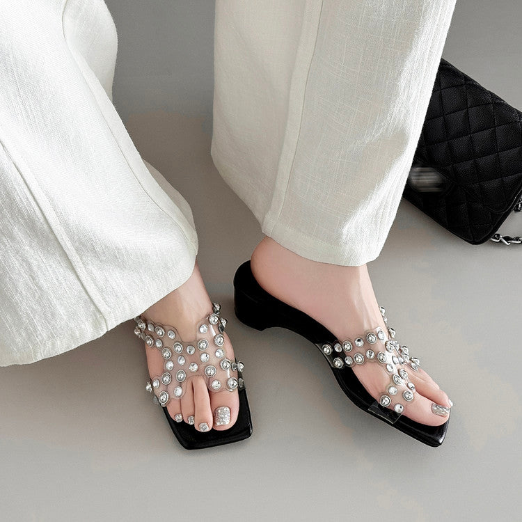 Karin Luna In Stock Spot Goods Classic versatile transparent sequin slippers