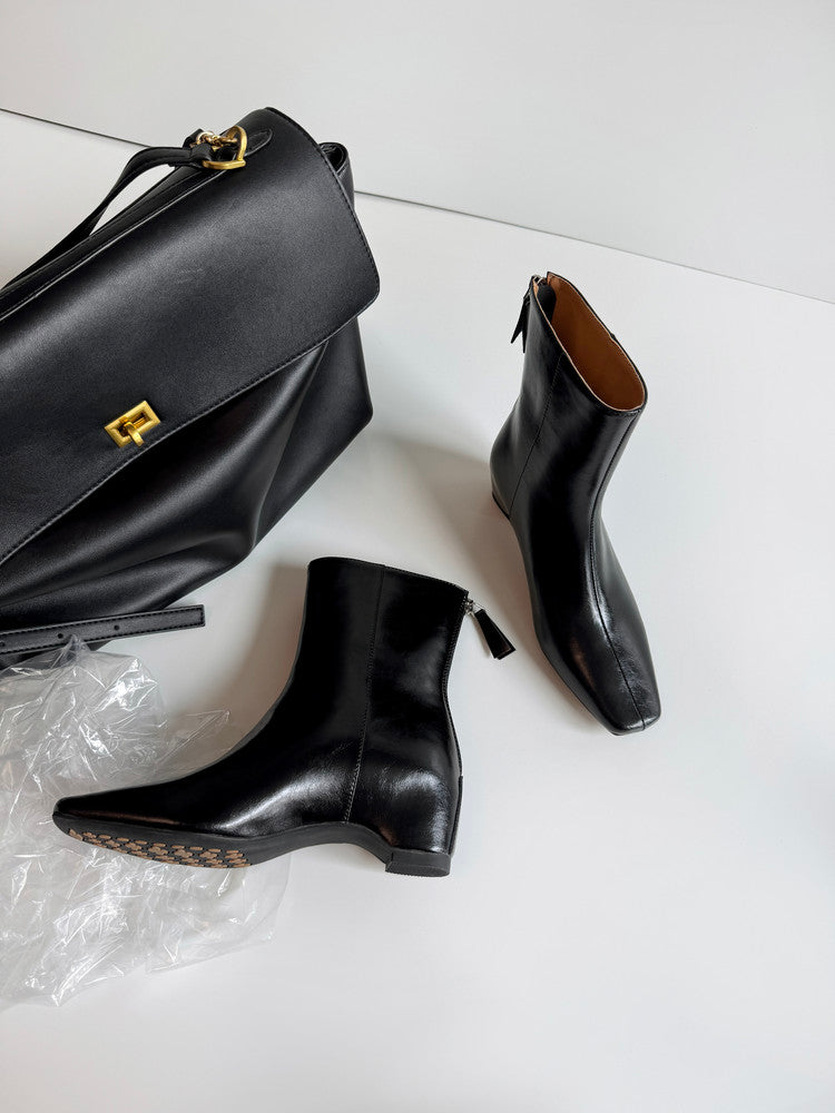 Karin Luna Basic Versatile  Square toe Hot-selling Short Boots