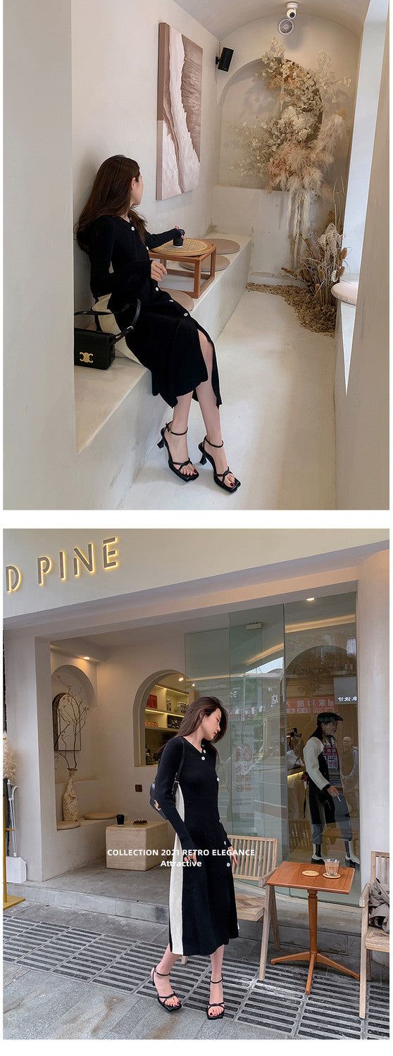 Karin Luna Classic Style  In stock  Basic Versatile Cross Strap High Heel Sandals