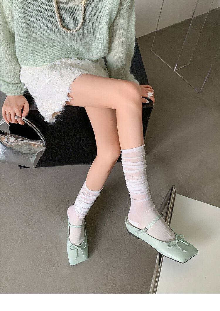 Karin Luna Hot-Selling Derivative Edition~Comes with data plan included Must-have Butterfly Knot Closed-Toe Height-Increasing Slippers