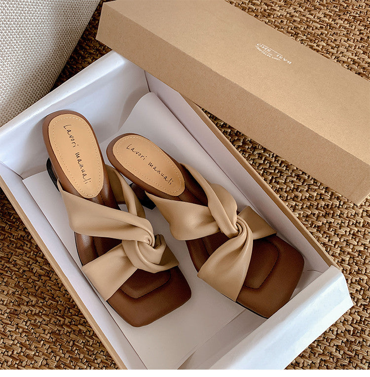Karin Luna In Stock In Stock Basic Versatile Cross Strap Sofa Insoles Slippers