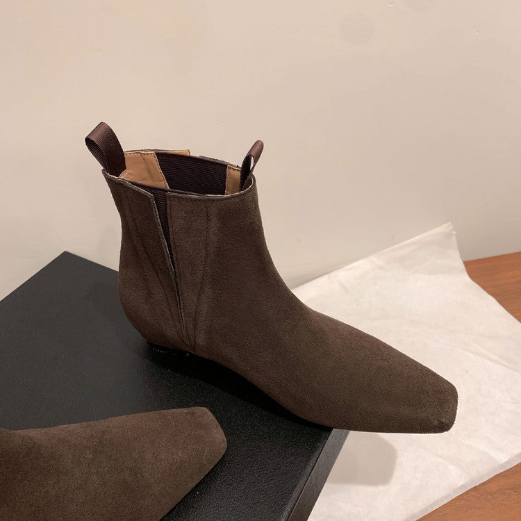 Karin Luna Design Edition Square Toe Hidden Heel Ankle Boots
