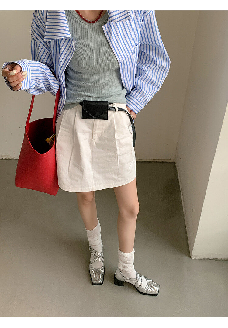 Karin Luna In Stock Spot Goods First Layer Sheepskin Cross Strap Rivet Square Toe Mary Jane Sandals