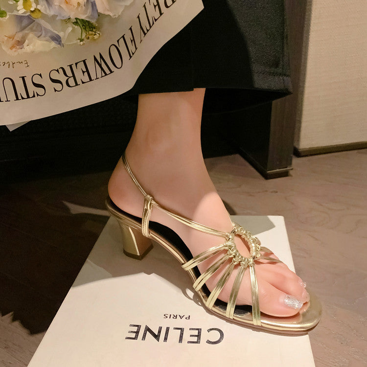 Karin Luna In Stock In Stock  Always in stock Classic French Style Open Toe High Heel Sandals