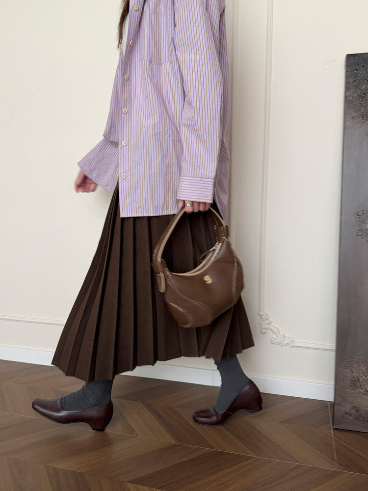 Karin Luna In Stock Spot Goods    Retro Elastic Band Chunky Heel Single Shoes