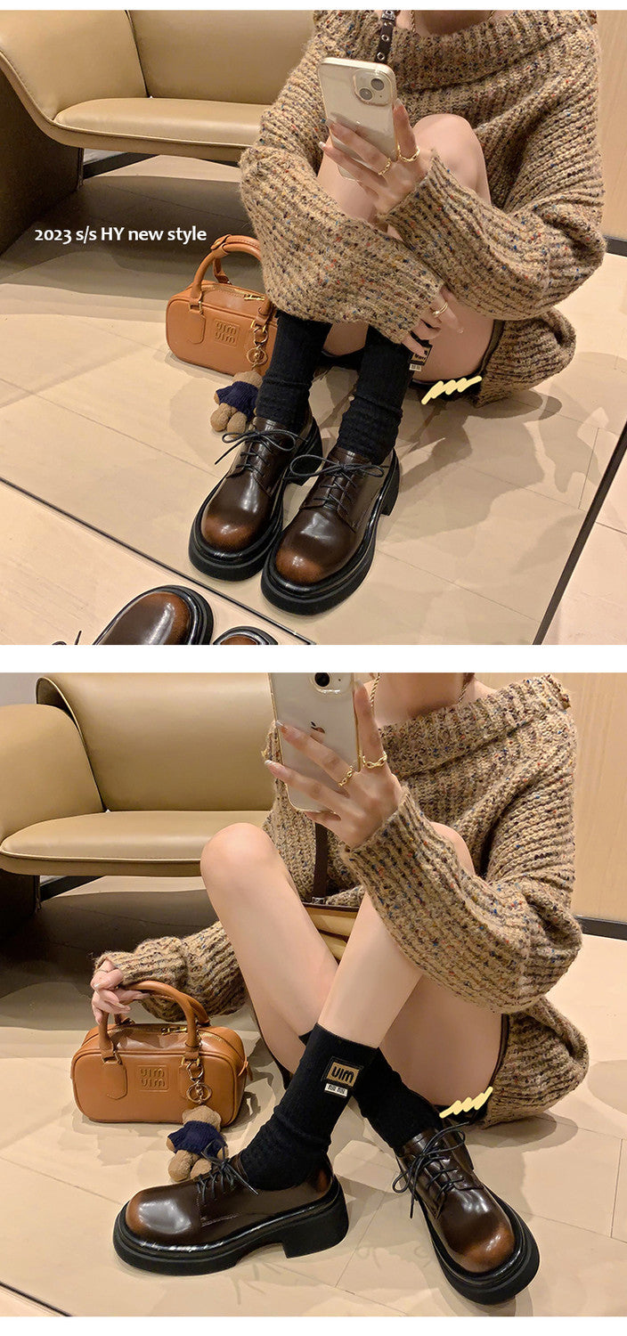Karin Luna Casual Shoes Series~ In stock Classic Lace-up Thick-soled Casual Shoes