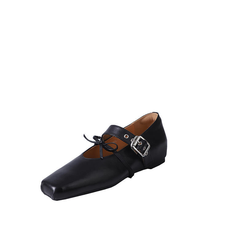 Karin Luna In Stock Spot Goods  Square Toe Internal Height Increase Detachable Bowknot