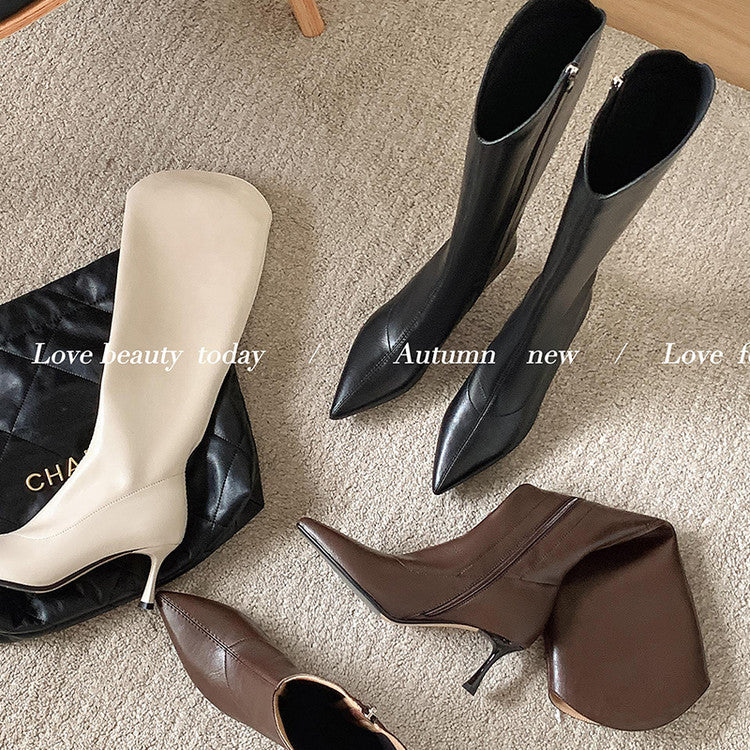 Karin Luna Elegant Style v Pointed Toe Stiletto Long Boots
