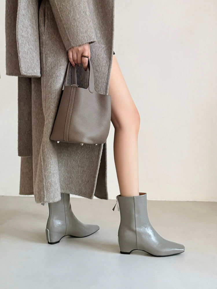Karin Luna Basic Versatile  Square toe Hot-selling Short Boots