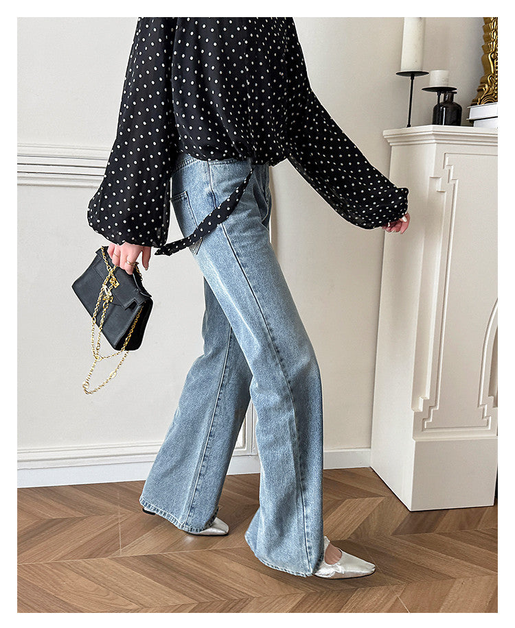 Karin Luna In Stock  Spot Goods Small Square Toe Wrinkled Chunky Heel Closed-Toe Sandals