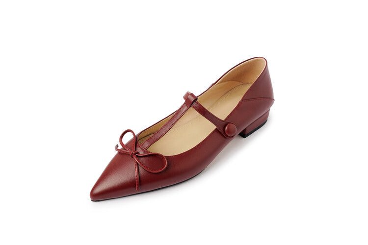 Karin Luna is a perfect Korean drama heroine~French Retro Style Full leather inside and out Pointed Bowknot