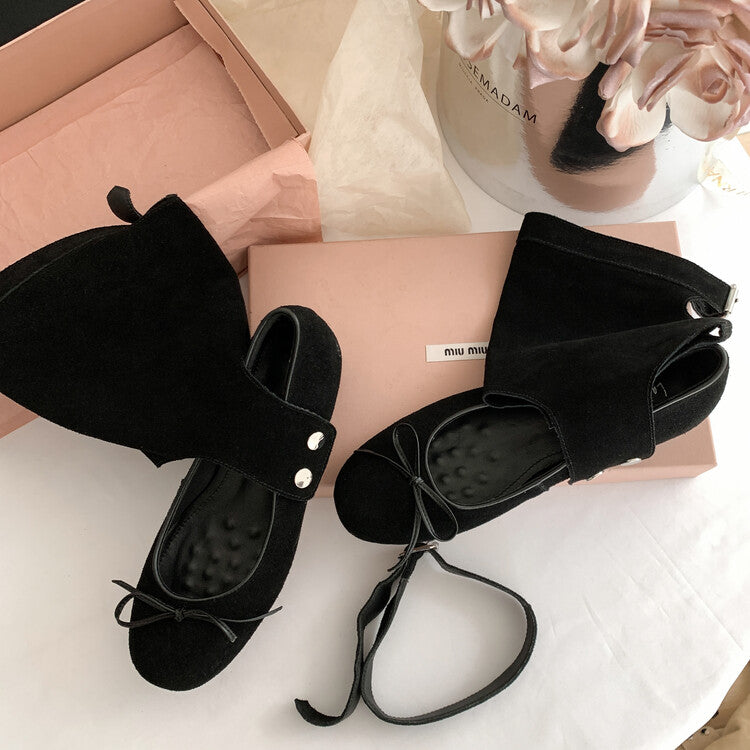 Karin Luna In Stock  Summer  Popular  Detachable Two-Way Vintage Mary Jane Plus Tube Long Boots