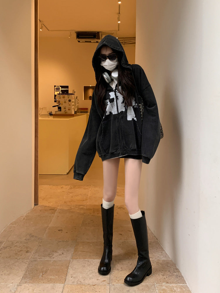 Karin Luna Basic Versatile Style Round Toe Chunky Heel Long Boots