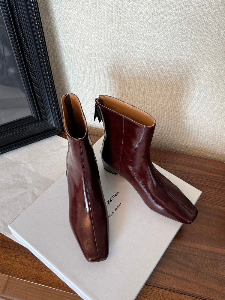 Karin Luna Basic Versatile  Square toe Hot-selling Short Boots