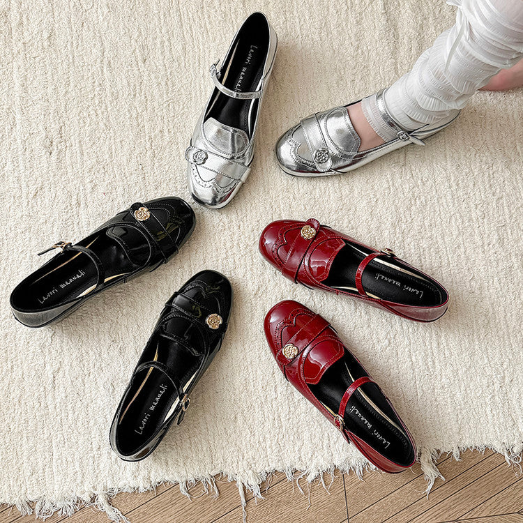 Karin Luna In Stock In Stock Vintage Mary Jane Series·Single Strap Flats