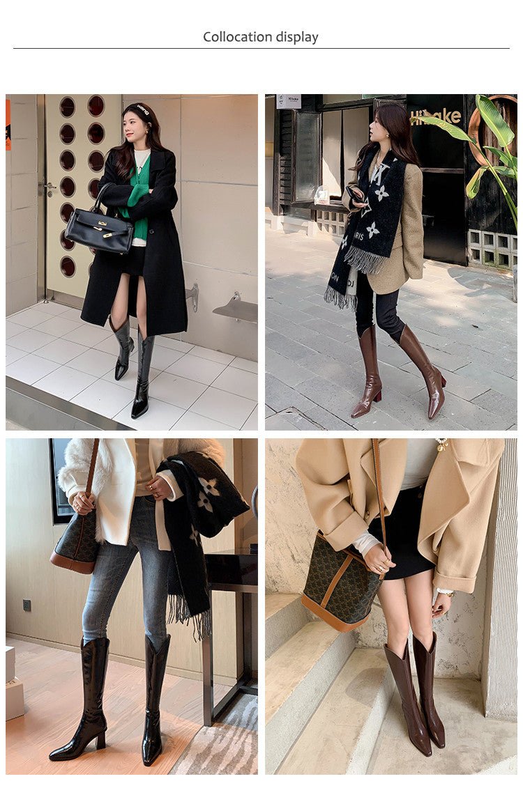 Karin Luna In Stock  Temperament Style v High Heel Long Boots