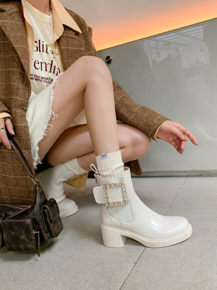 Karin Luna Bestseller Spot Goods Exquisiteness round Head Elastic Long Boots