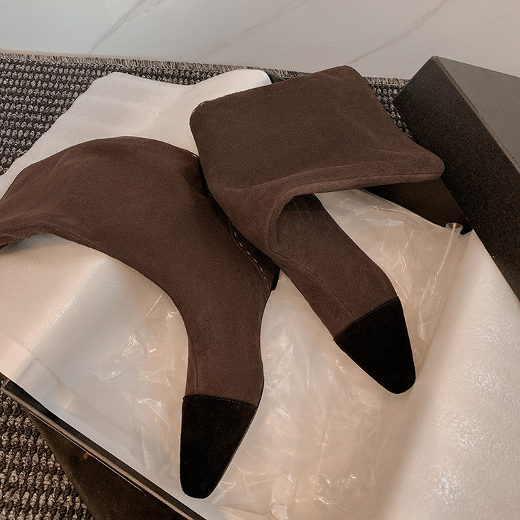Karin Luna Color Block Inner Height Increase Mid-Calf Boots