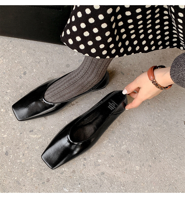 Karin Luna has prepared stock  Full leather inside and out  Top Layer Horse Oil Cowhide Shallow Mouth Nursing Mary Jane Shoes