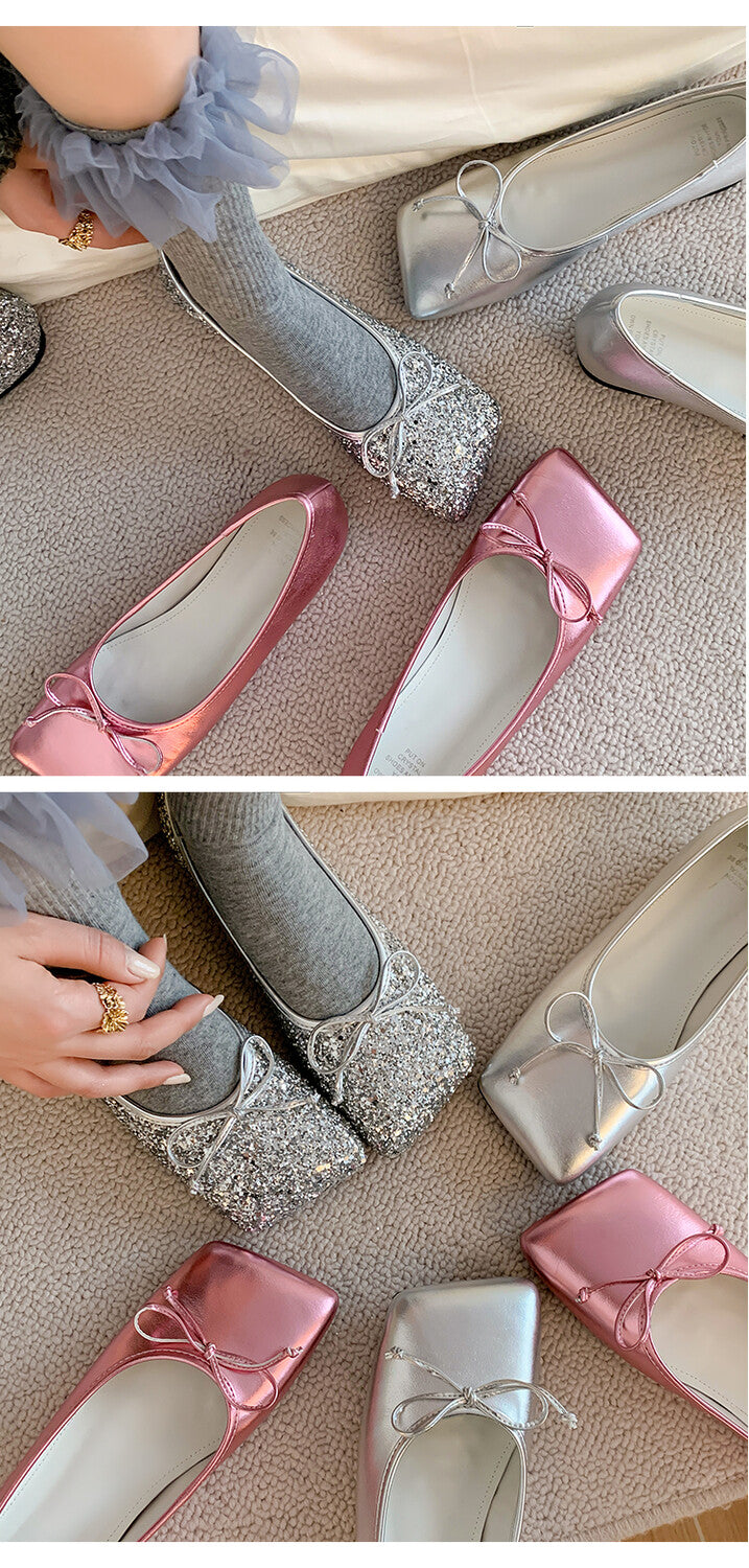 Karin Luna In Stock Spot Goods  Hurry up and grab this hot item!！Square-Toed Flat Granny Shoes