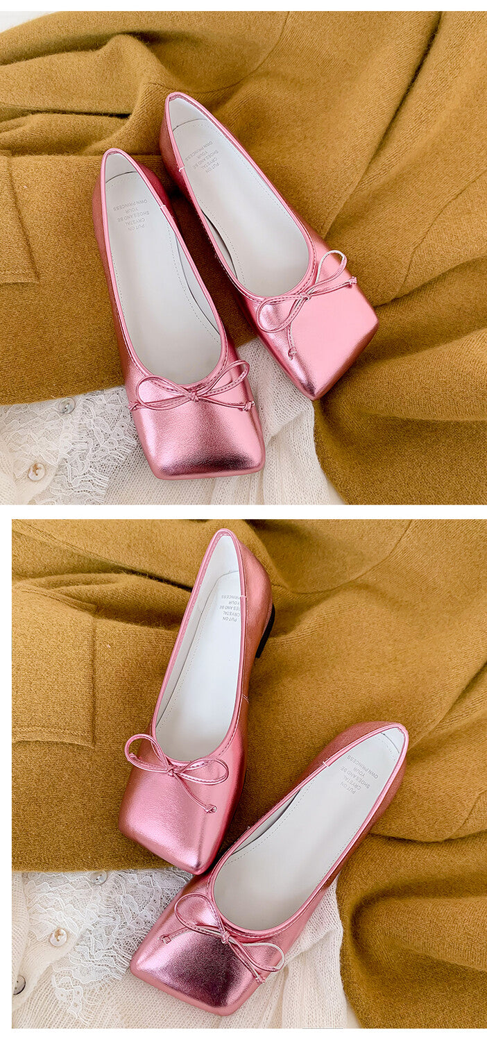 Karin Luna In Stock Spot Goods  Hurry up and grab this hot item!！Square-Toed Flat Granny Shoes