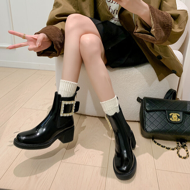 Karin Luna Bestseller Spot Goods Exquisiteness round Head Elastic Long Boots