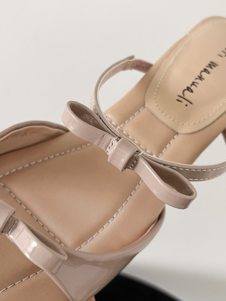 Karin Luna Hot Item Hot Item Self-Flow Square-Toe Irregular Heel Slippers