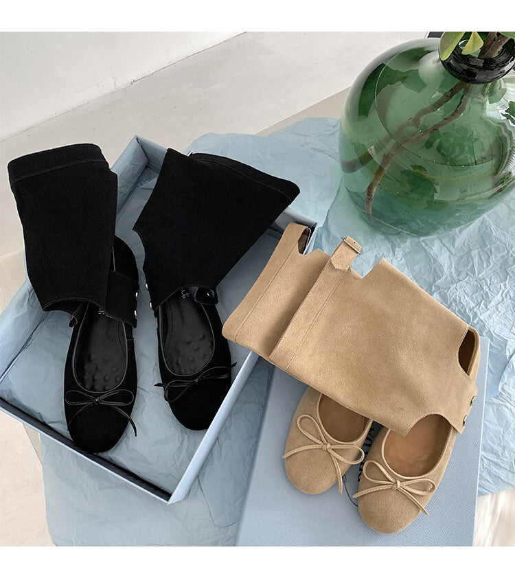 Karin Luna In Stock  Summer  Popular  Detachable Two-Way Vintage Mary Jane Plus Tube Long Boots