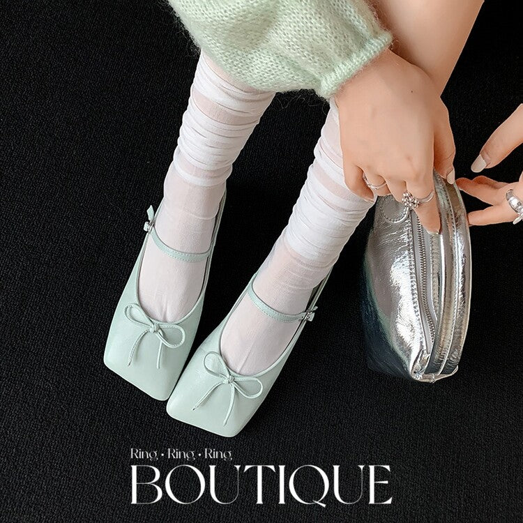 Karin Luna Hot-Selling Derivative Edition~Comes with data plan included Must-have Butterfly Knot Closed-Toe Height-Increasing Slippers