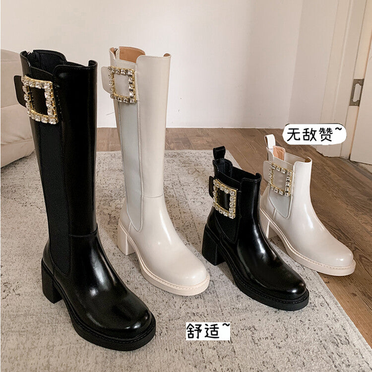 Karin Luna Bestseller Spot Goods Exquisiteness round Head Elastic Long Boots