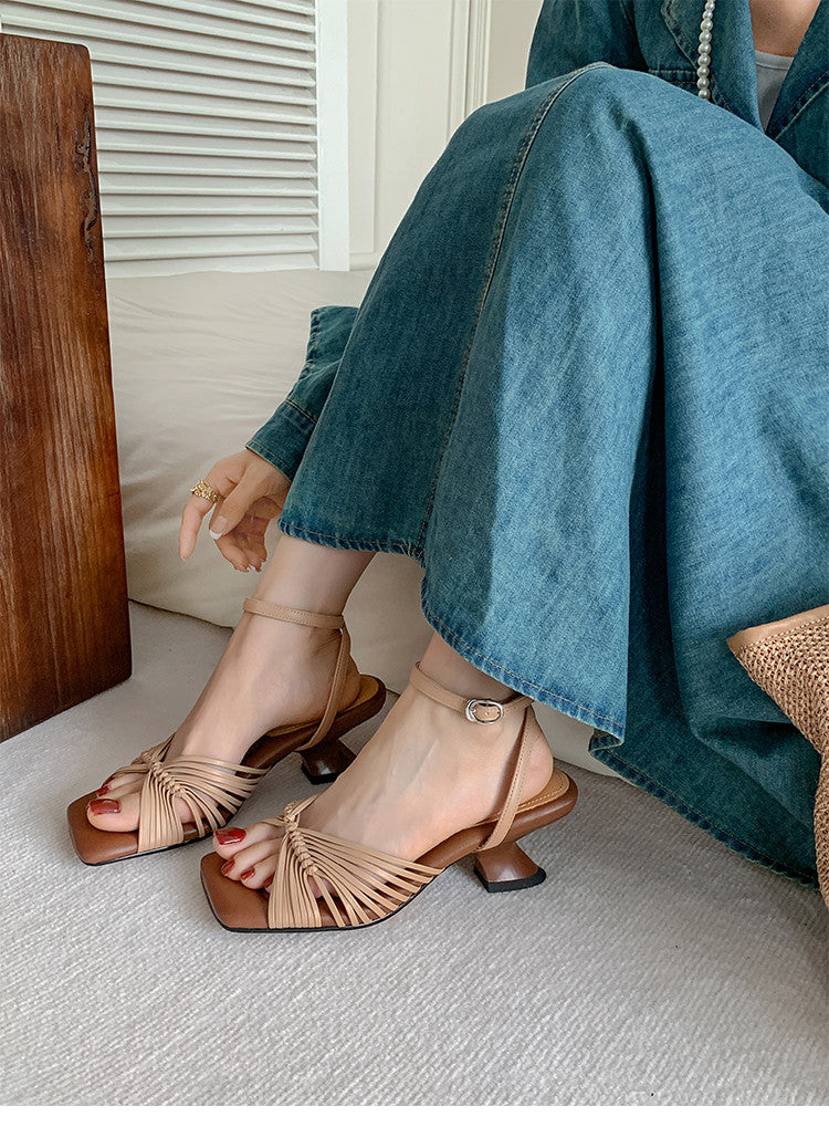 Karin Luna Handwoven Vacation Style~In stock Casual Versatile Sandals