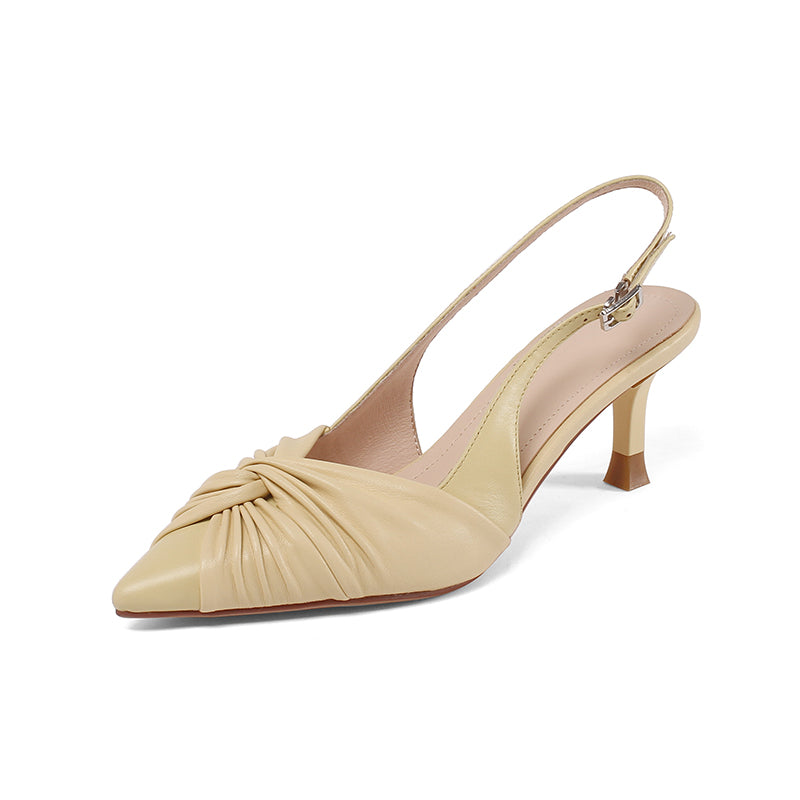 Karin Luna In Stock In Stock  Exquisite Pointed Toe Backless Closed-Toe Stiletto Sandals