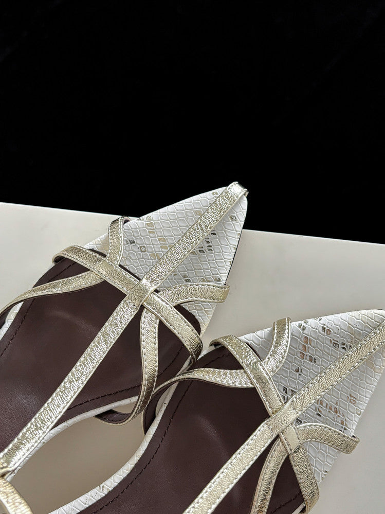 Karin Luna In Stock Spot Goods  French-style Hollow-out Thin Strap Sandals