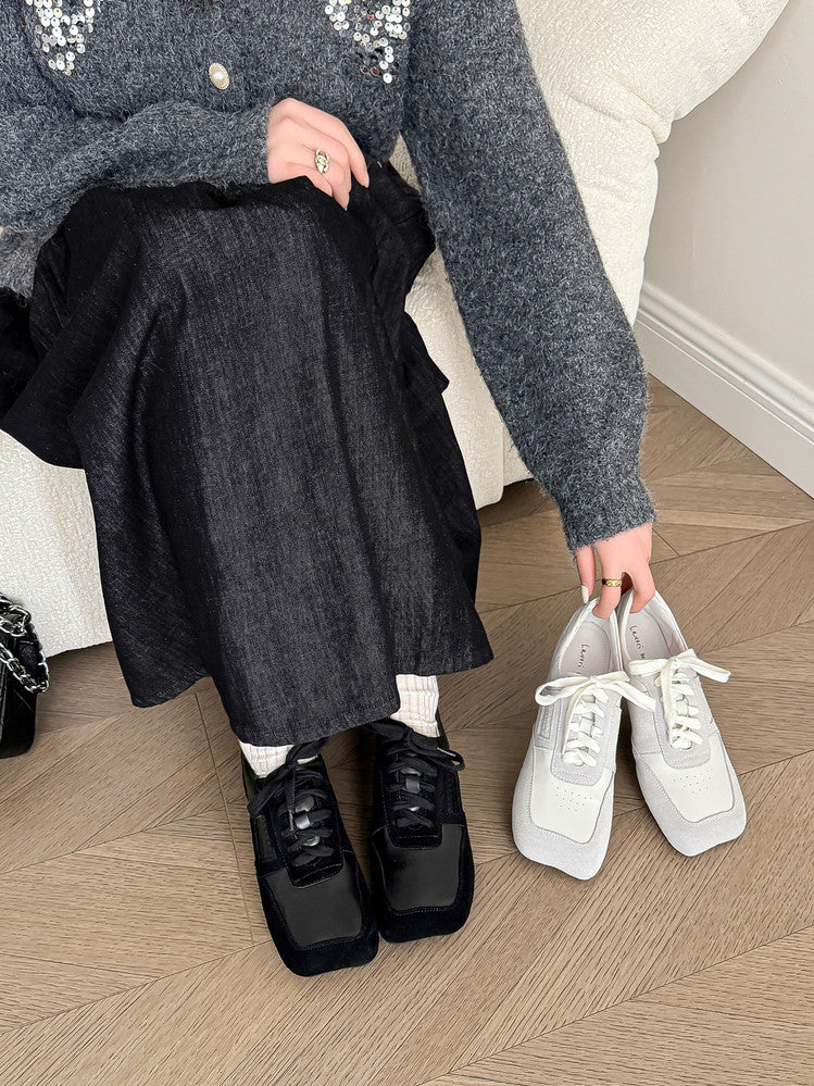Karin Luna Casual Shoes Series~  In stock Lace-up Thick-soled Deep Mouth Single Shoes