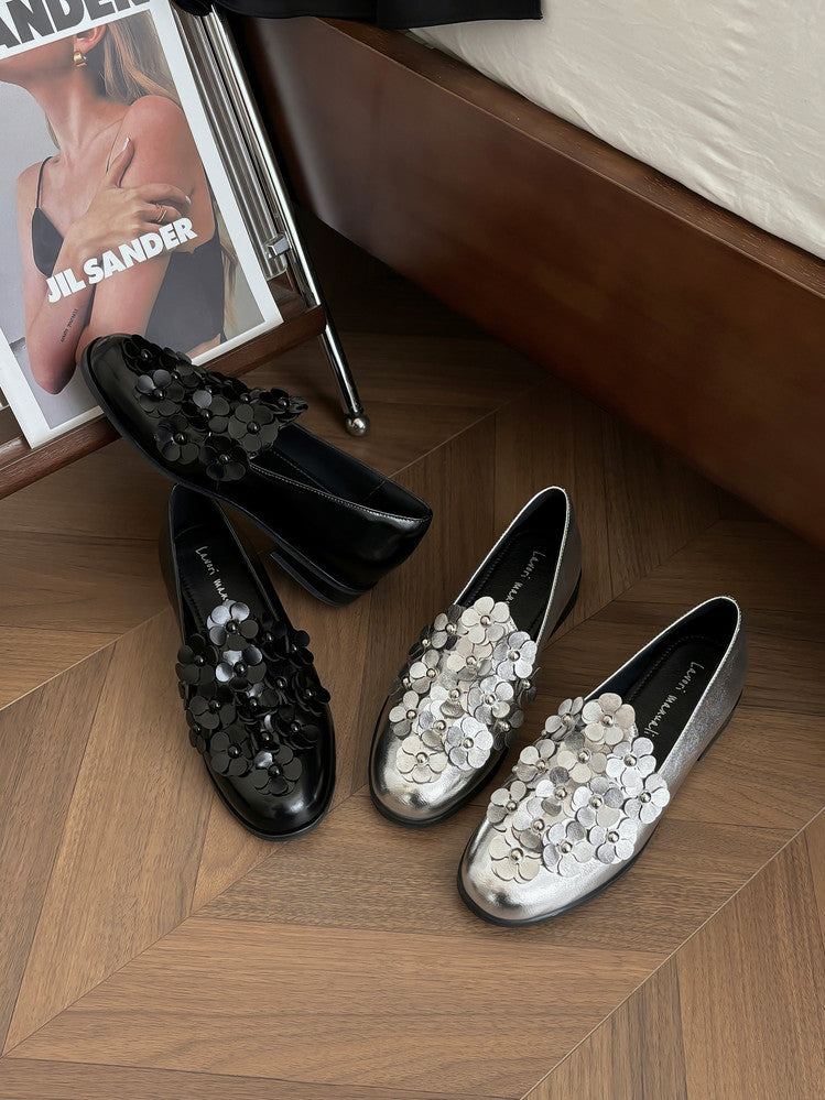 Karin Luna Casual Shoes Series~  Spot Goods In Stock Floral British Style Deep Mouth Single Shoes