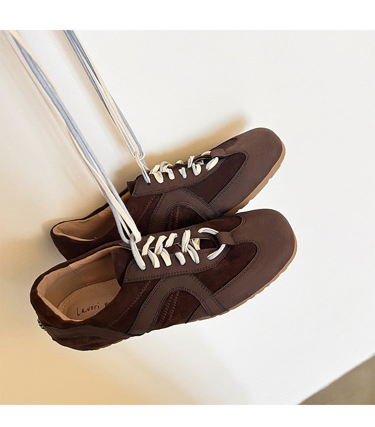 Karin Luna In Stock Spot Goods Casual Style Suede Lace-Up Height-Increasing Popular Single Shoes