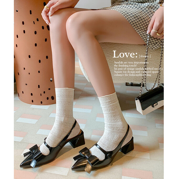 Karin Luna In Stock Spot Goods  Hot-Selling Closed-Toe Sandals  Full leather inside and out Sweet Bow