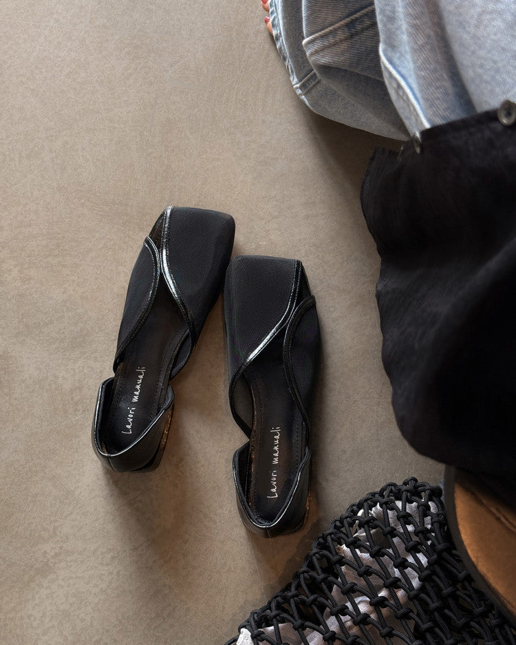 Karin Luna In Stock Spot Goods  Square Toe Mesh Sandals