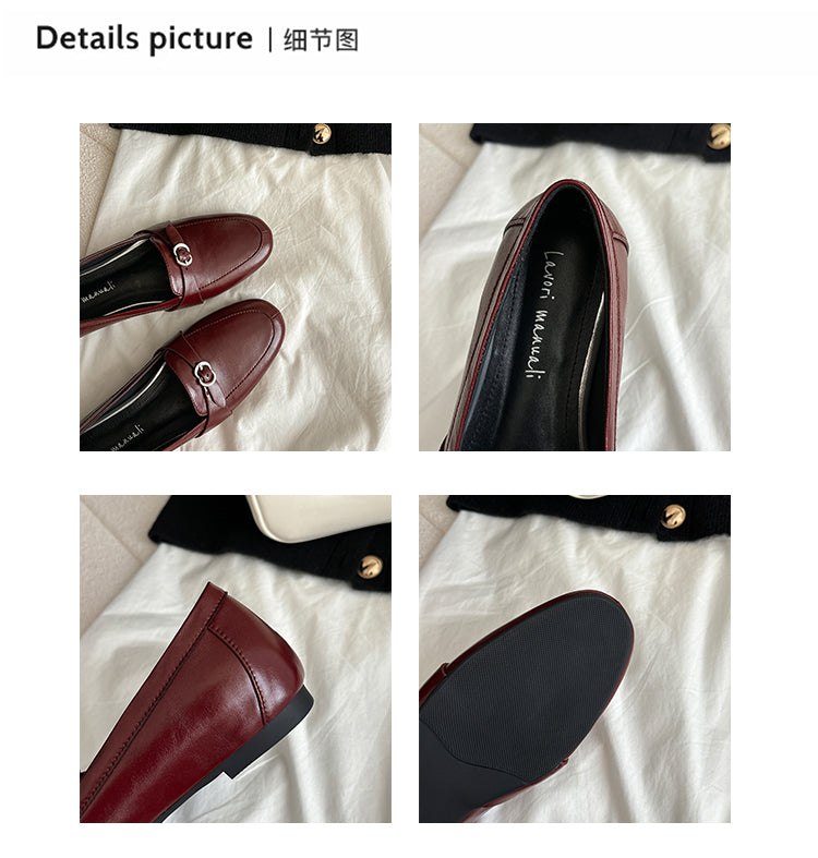 Karin Luna In Stock Spot Goods Basic Versatile British Style Single Shoes