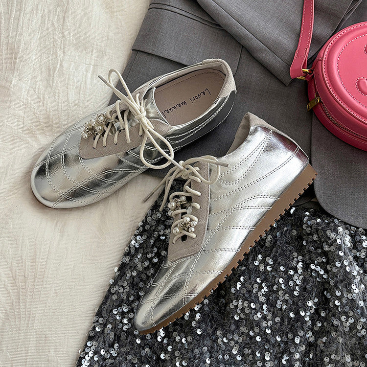 Karin Luna Casual Shoes Series~  In stock Xiaohongshu Hot-Selling Lace-Up Thick-Soled Deep Mouth Single Shoes