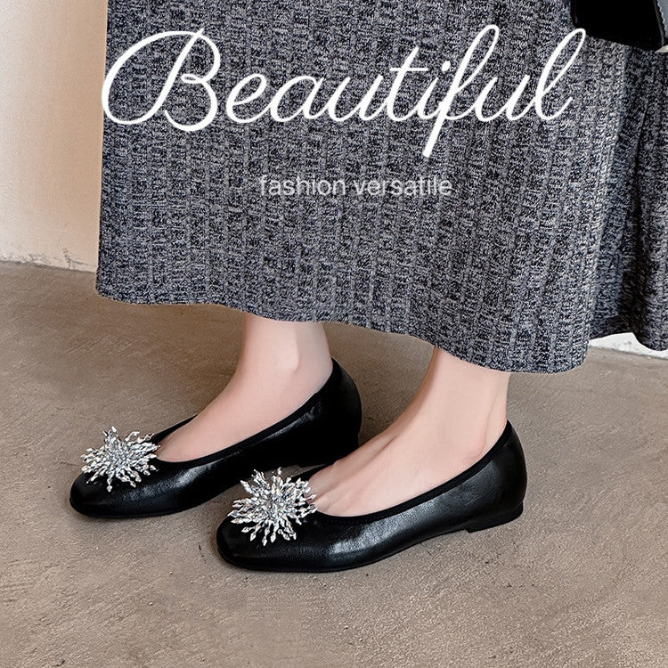 Karin Luna Full Leather Inside and Out~Gorgeous Fireworks Flat Granny Shoes