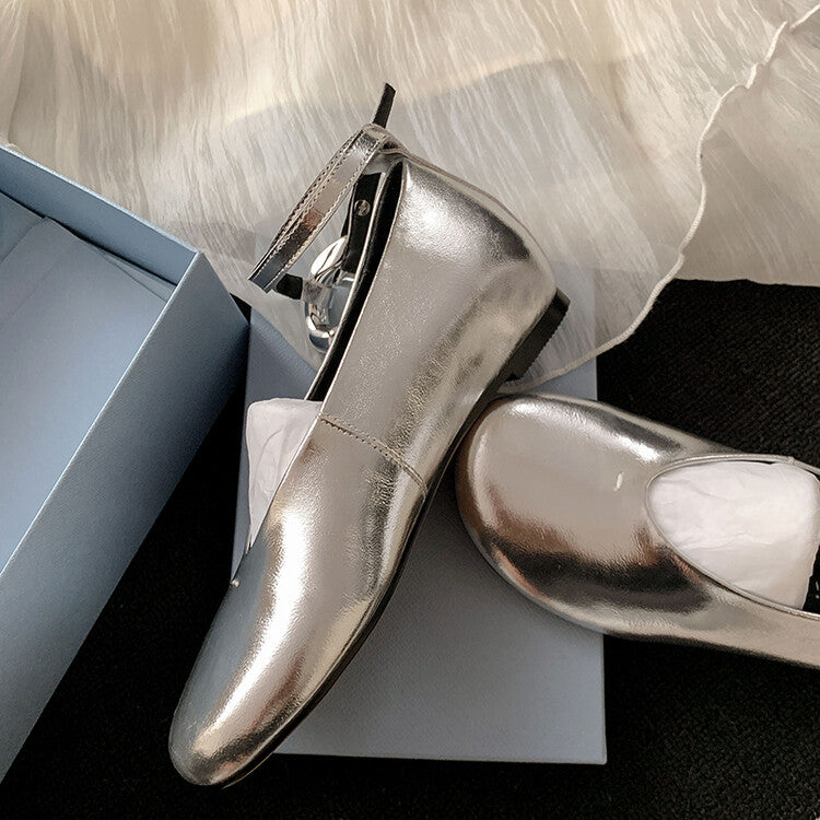 Karin Luna In Stock Large Stock Main Promotion  Two-Way Wear Height-Increasing Retro Gold Buckle Mary Jane Shoes