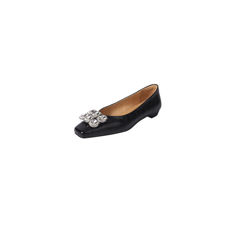 Karin Luna High Quality Low Price ！Hot-selling Fasteners Full leather inside and out Trendy Plaid Fabric Super Beautiful Flat Cowhide Shoes