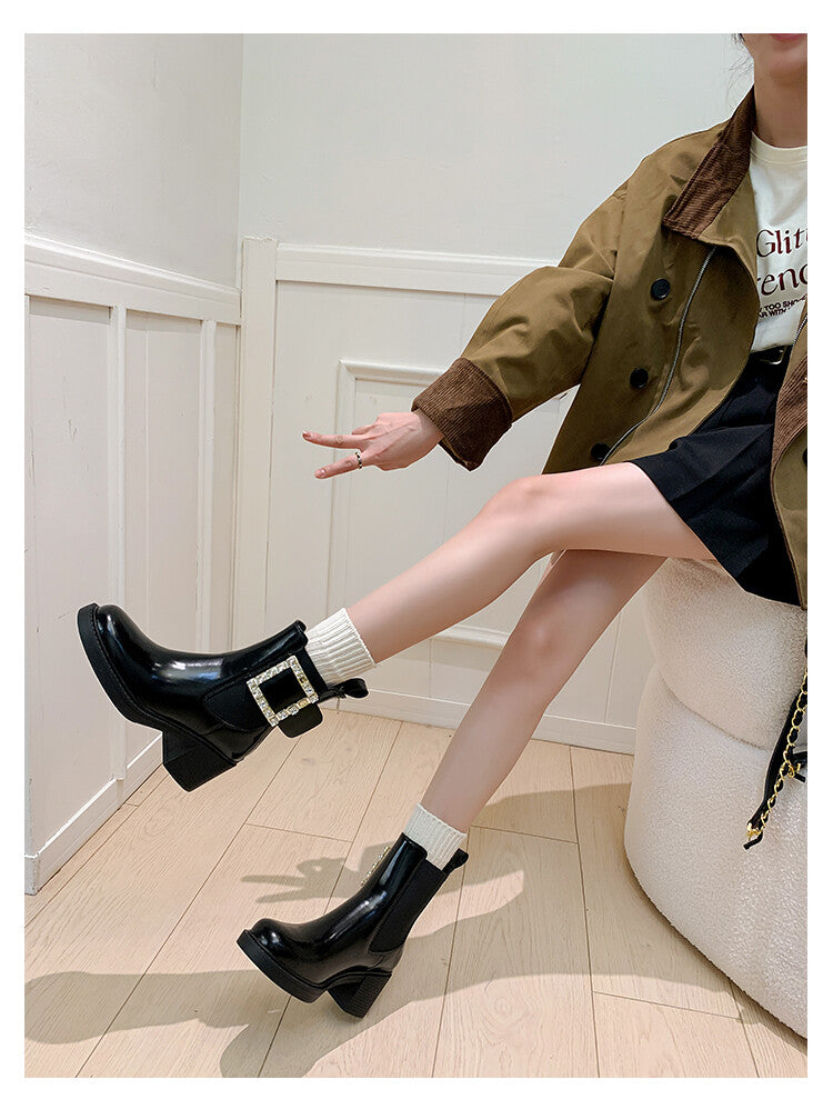 Karin Luna Bestseller Spot Goods Exquisiteness round Head Elastic Long Boots